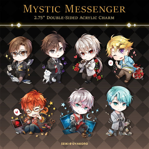 Mystic Messenger 2.75" Double-Sided Acrylic Charm