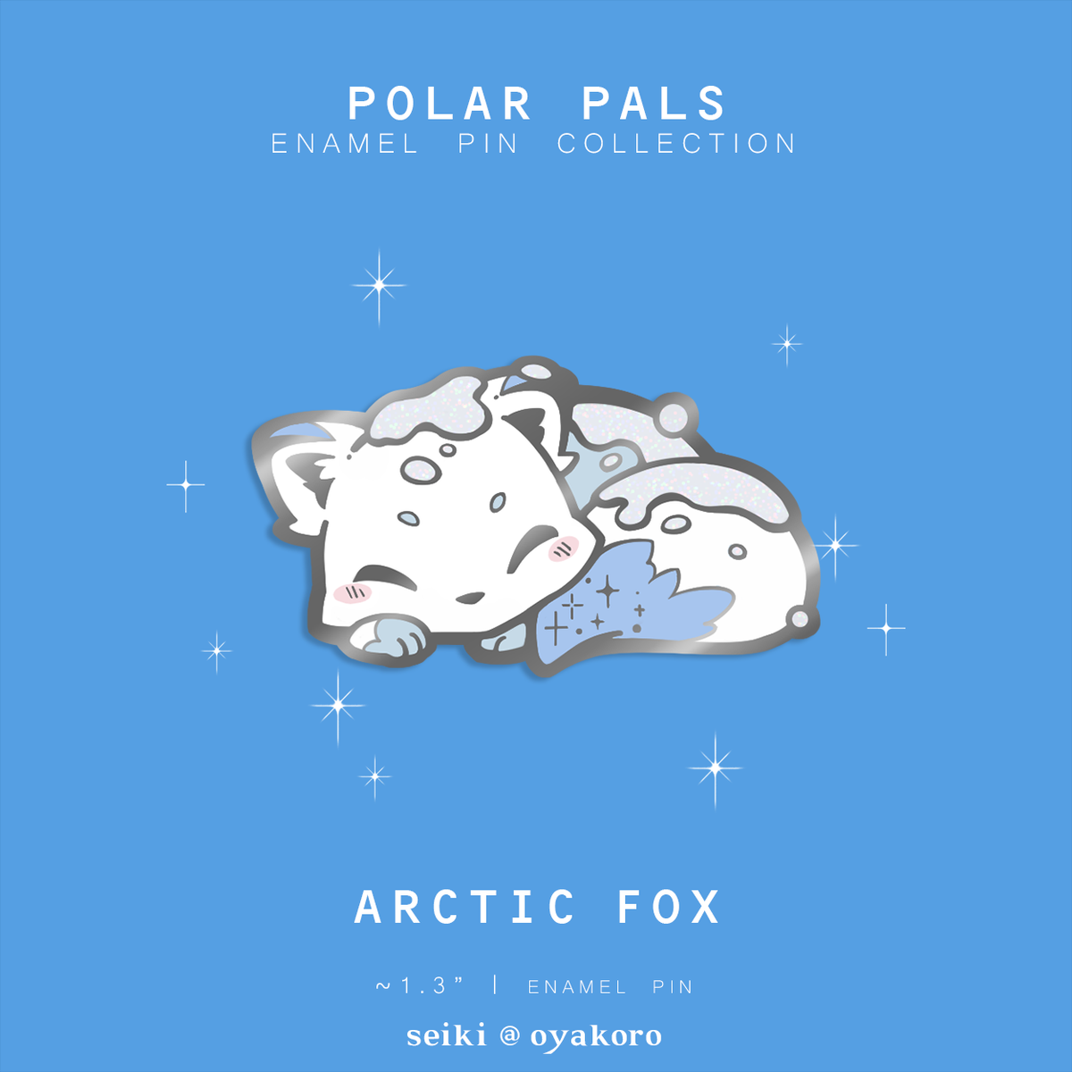 Retired - Patreon - Snow outlets Fox Enamel Pin