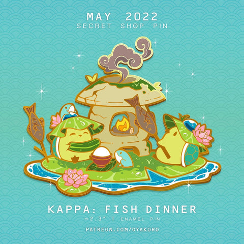Kappa Family Pins: Fish Dinner ~ Secret Shop Exclusive