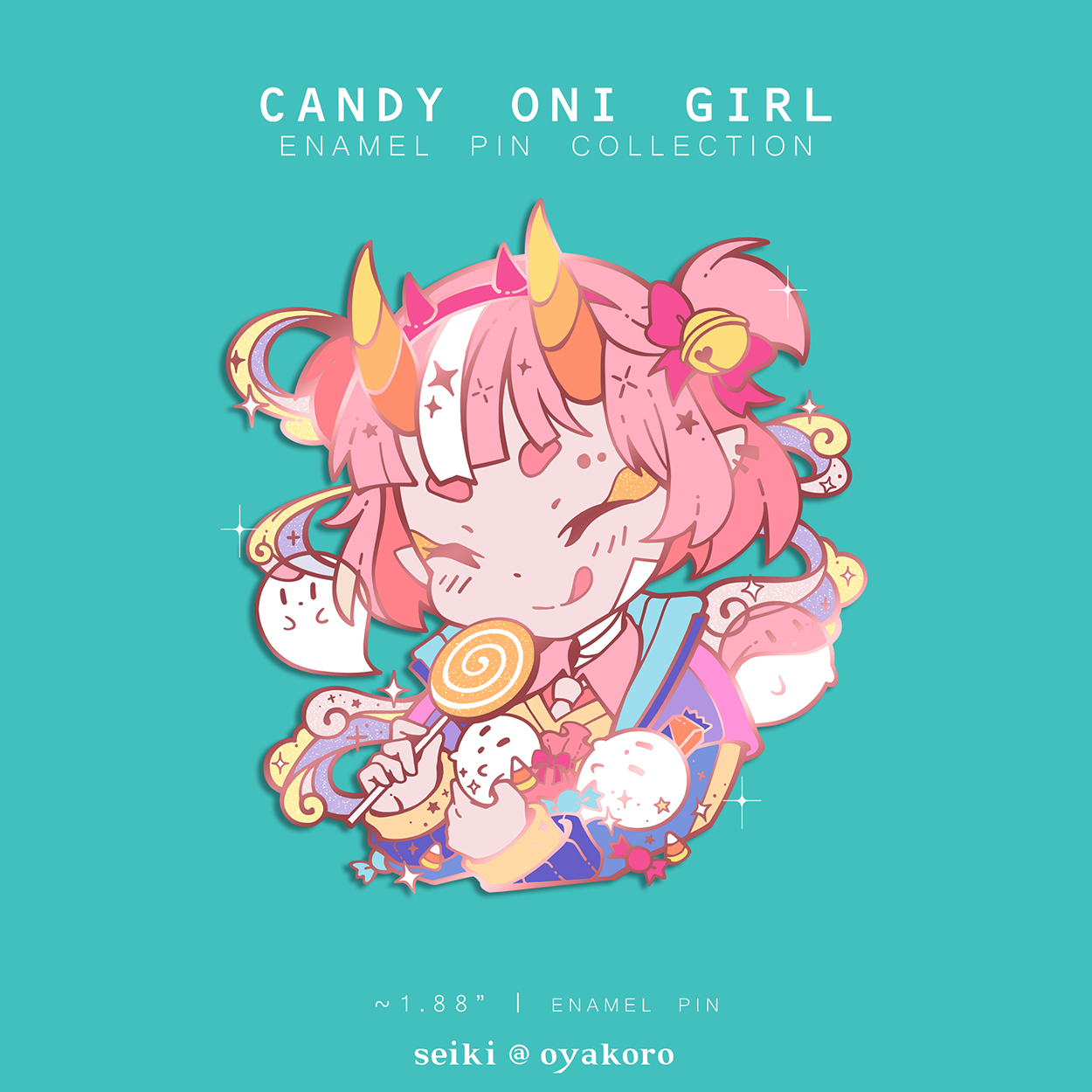 Candy Oni Girl Pin
