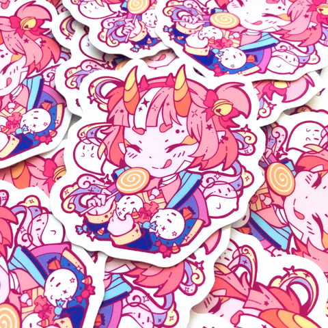Candy Oni Girl Die Cut Stickers