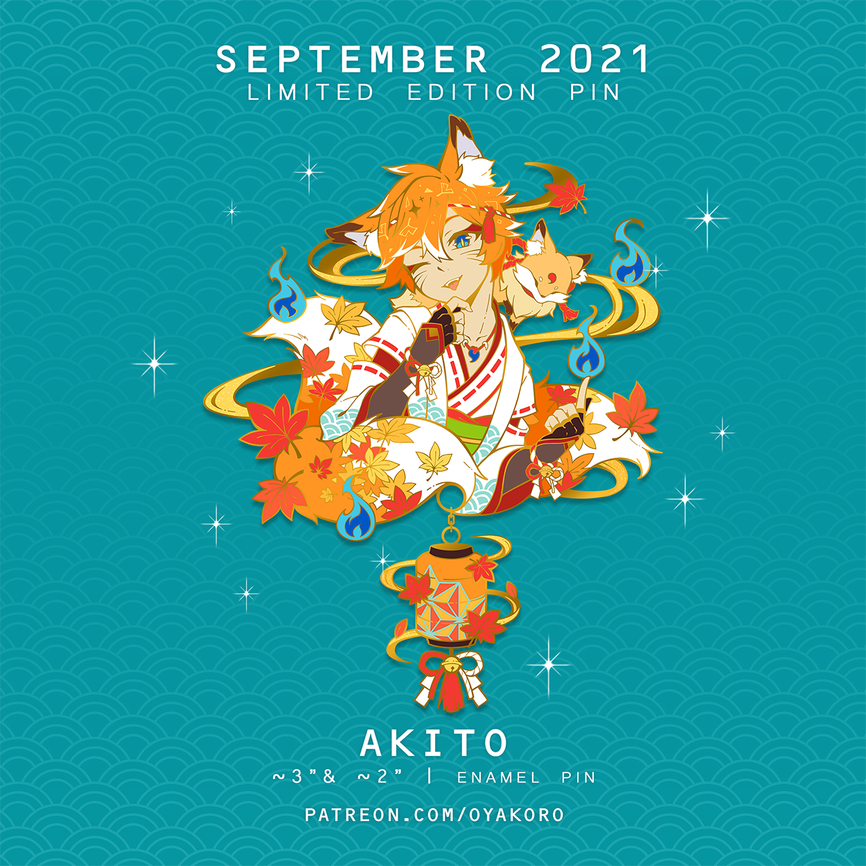 Kitsune Akito Pin Secret Shop Exclusive Deluxe LE oyakoro♥