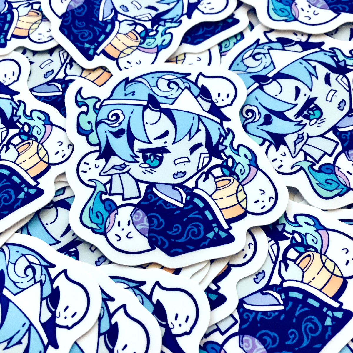 Ghost Oni Boy Die Cut Stickers– oyakoro♥