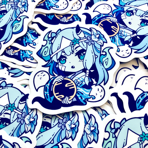 Ghost Oni Girl Die Cut Stickers