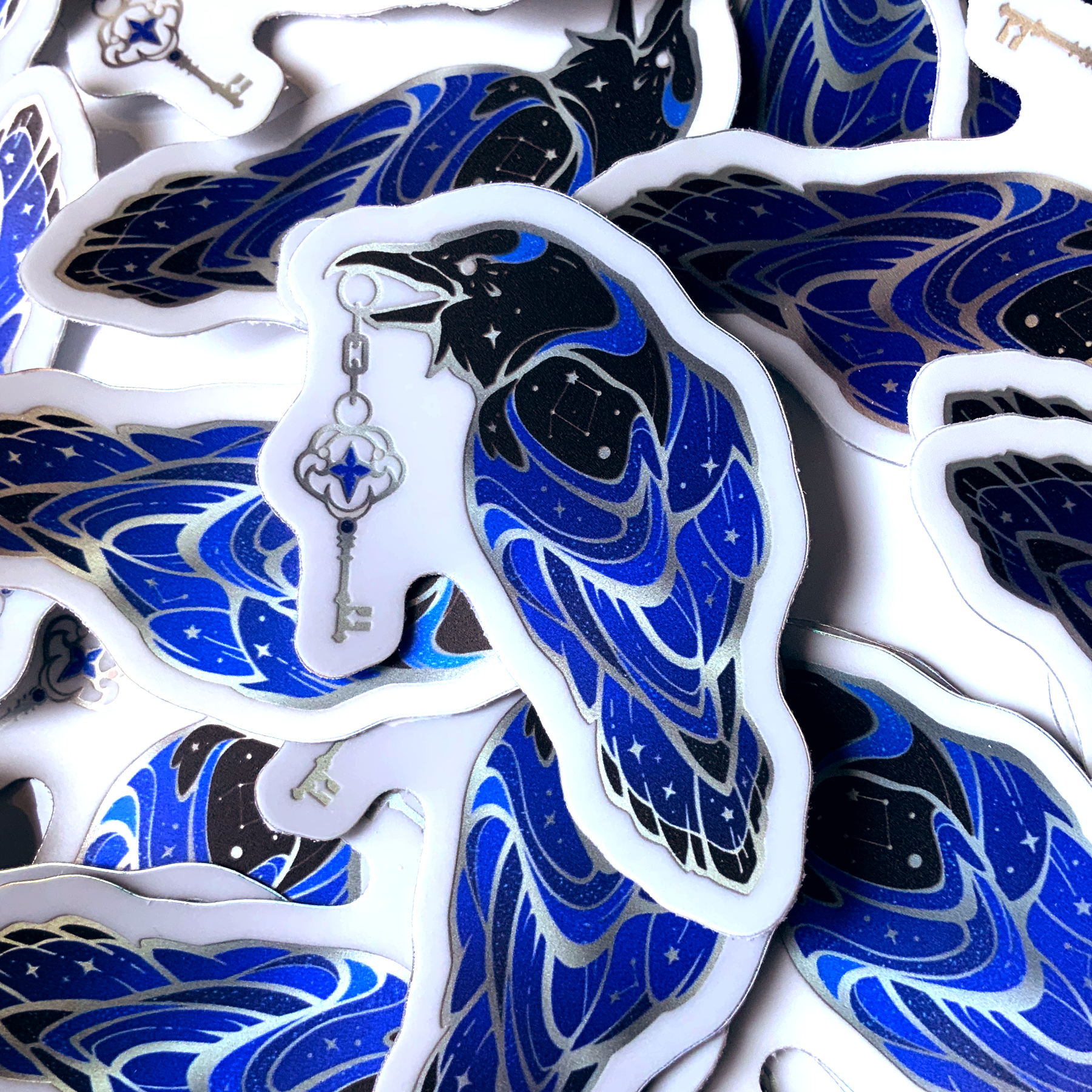 Lunar Raven Vaporwave Stickers