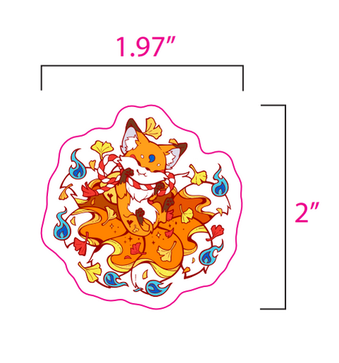 Lil Kitsune: Riru Die Cut Stickers