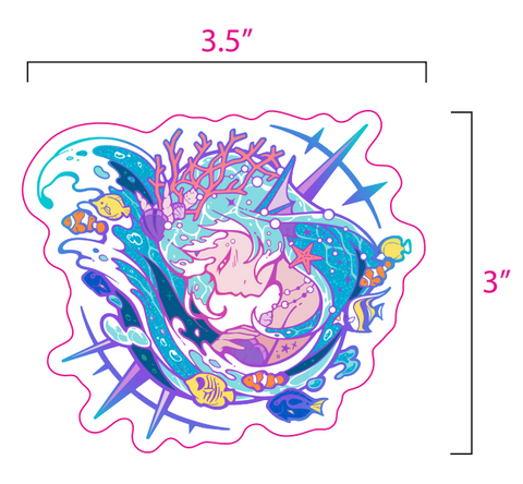 Undine Clear Cut Stickers