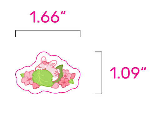 Sakura Mochi Bun Vaporwave Stickers