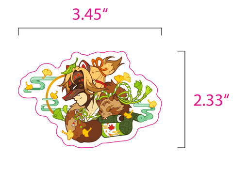 Tanuki: Takumi Die Cut Stickers
