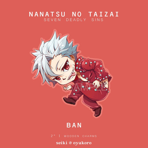 Nanatsu no Taizai | Seven Deadly Sins 2" Wooden Charm