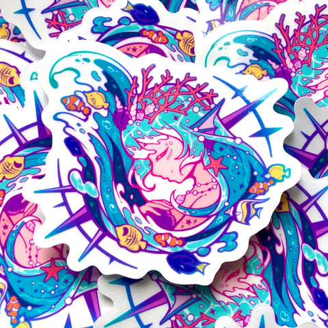 Undine Clear Cut Stickers
